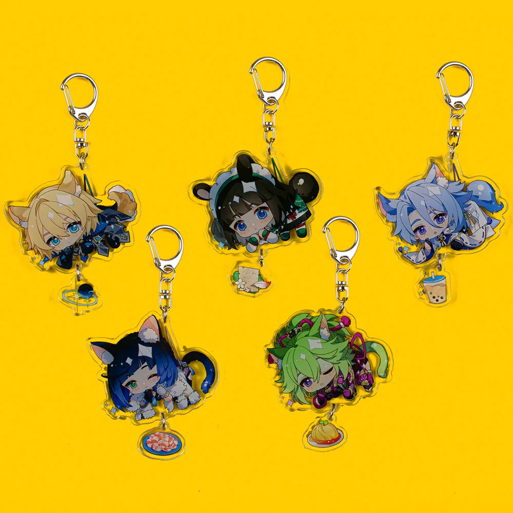 

Genshin Impact Keychain Kamisato Ayato Dainsleif Catherine Kuki Shiobu Ye Lan Cosplay Acrylic Key Chain Pendant Keyring Prop