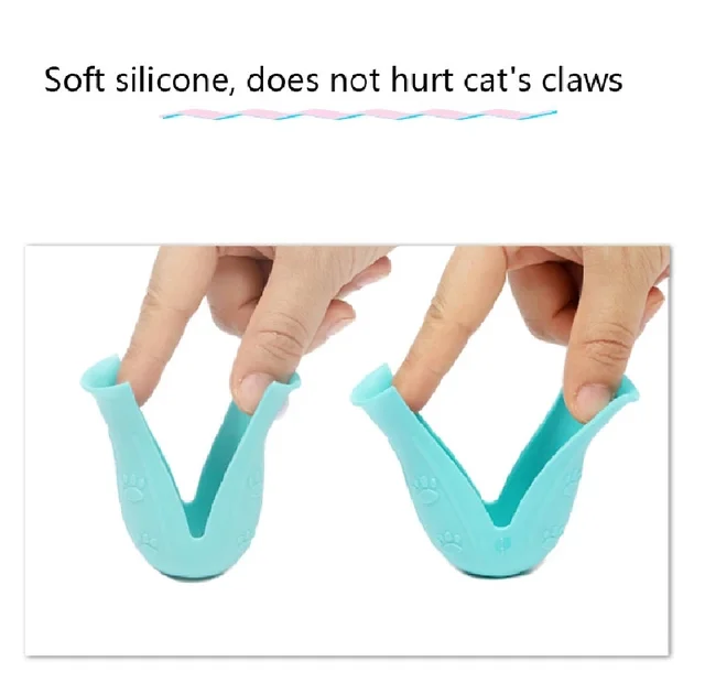 Adjustable Cat Foot Cover Pet Anti-Scratch and Bite Silicone Cover Anti-Scratch Cat Footwear Pet Bath Paw Cover Cat Supplies 4