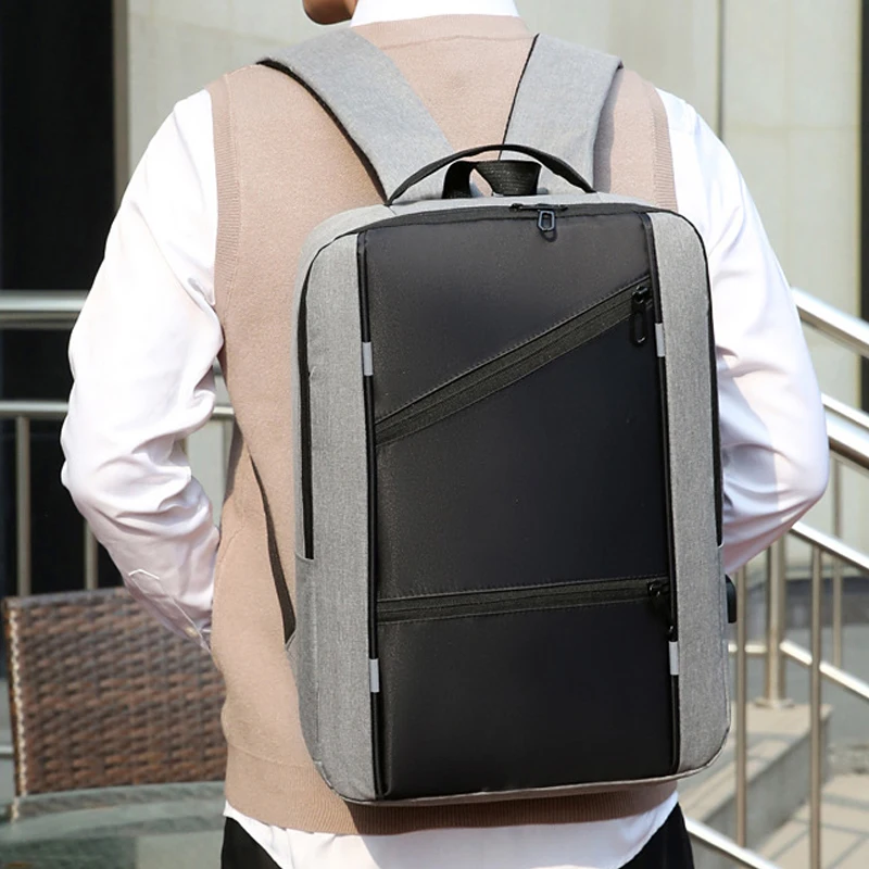 

Men's Waterproof Backpack 17 Inches Laptop Bags Casual Business Men Computer Backpack Bag Back Light Anti Theft Travel Backpack