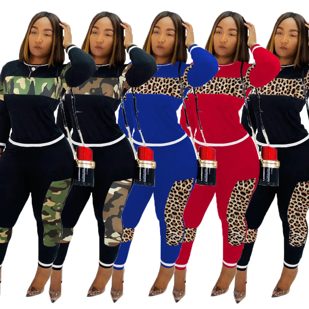 

Womens Latest Collection 2022 Fashion Threaded Stitching Tracksuit Women Two Pieces Set Casual Autumn Winter Clothing