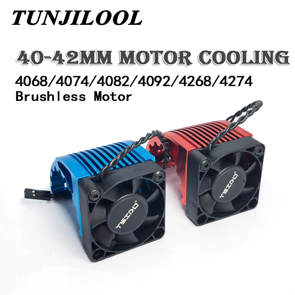 

Universal 42mm Aluminum Heat Sink Heatsink with 5V Cooling Fan for 1/8 RC Car 4068 4076 4274 7282 1515 Brushless Engine Motor