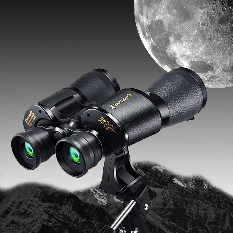 

20X50 Powerful Binoculars Long Range Telescope Professional 2021 New BAK4-Prism Large Eyepiece Monocular Gold Label for Hunting