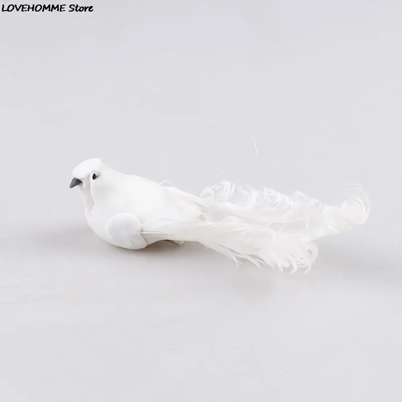 

White Birds Artificial Foam Feather Doves Craft Birds Mini Decorative Birds