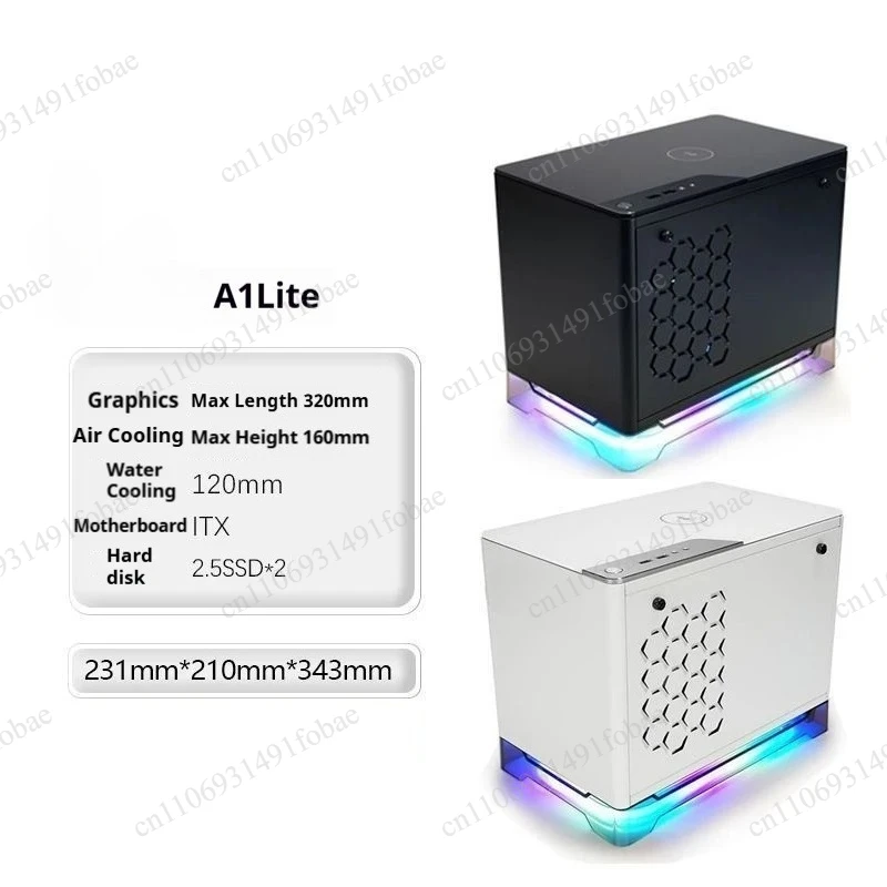 Фото Корпус A1 Lite ITX Mini с поддержкой видеокарты 320 мм, кулеров 160 мм, двухбашенный воздушный охладитель, для офисных и игровых настольных ПК №1
