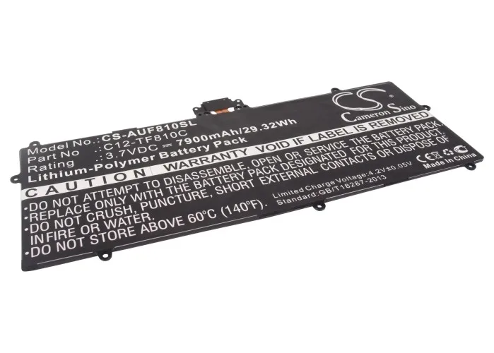 

CS 7900mAh/29.23Wh battery for Asus TF810, TF810C, Vivo Tab TF810, Vivo Tab TF810C C12-TF810C