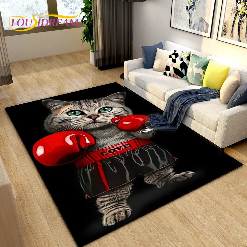 

3D Cartoon Cute Cat Area Rug,Carpet Rug for Living Room Children's Room Decoration,Kids Play Crawl Soft Non-slip Floor Mat Gift