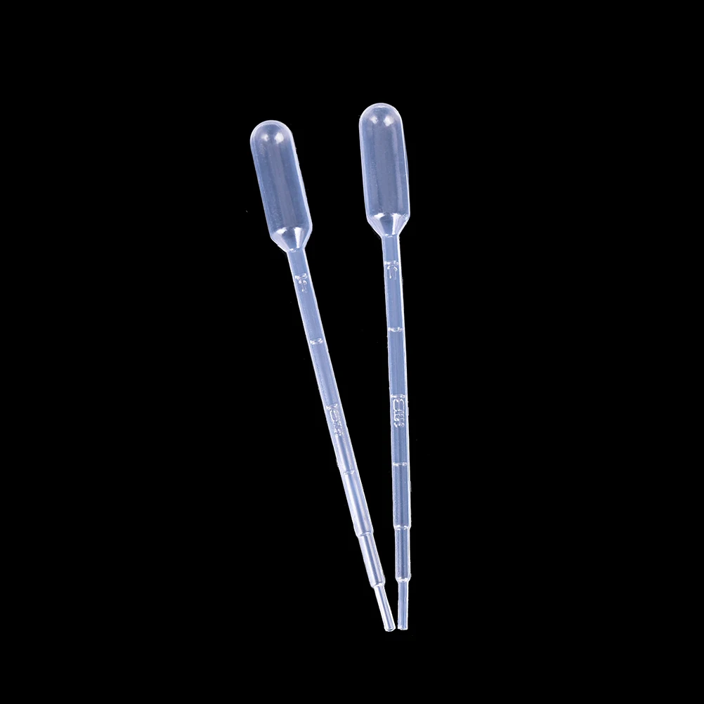 

100pcs Plastic Pasteur Pipette Transfer Pipette Dropper Polyethylene 0.2ml/0.5ml/1ml/2ml/3ml Laboratory Tools Pipettes