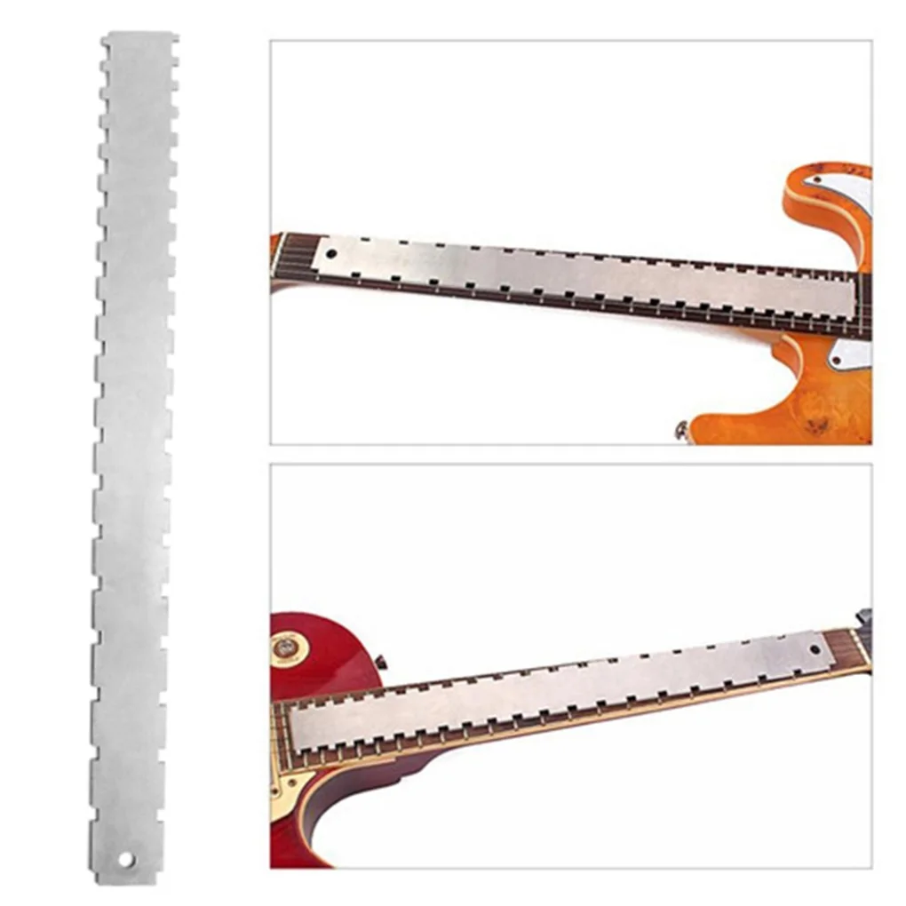 

Guitar Neck Notched Ruler Guitar Repair Tool Stainless Steel Straight Edge Luthiers Instrument Tool