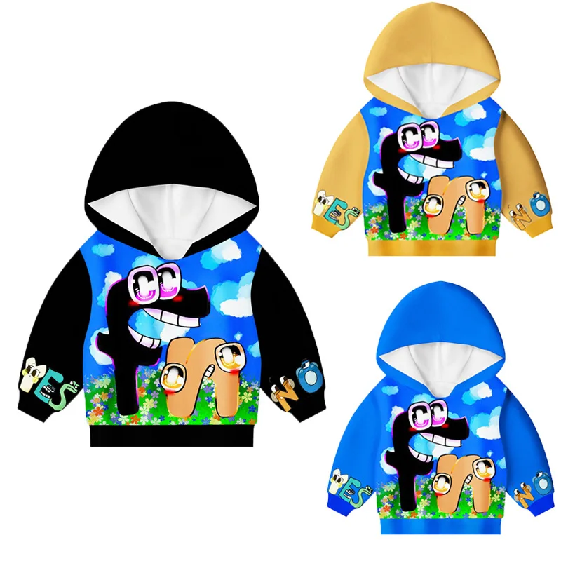 

Толстовка с капюшоном, 100-140 см, с буквами алфавита