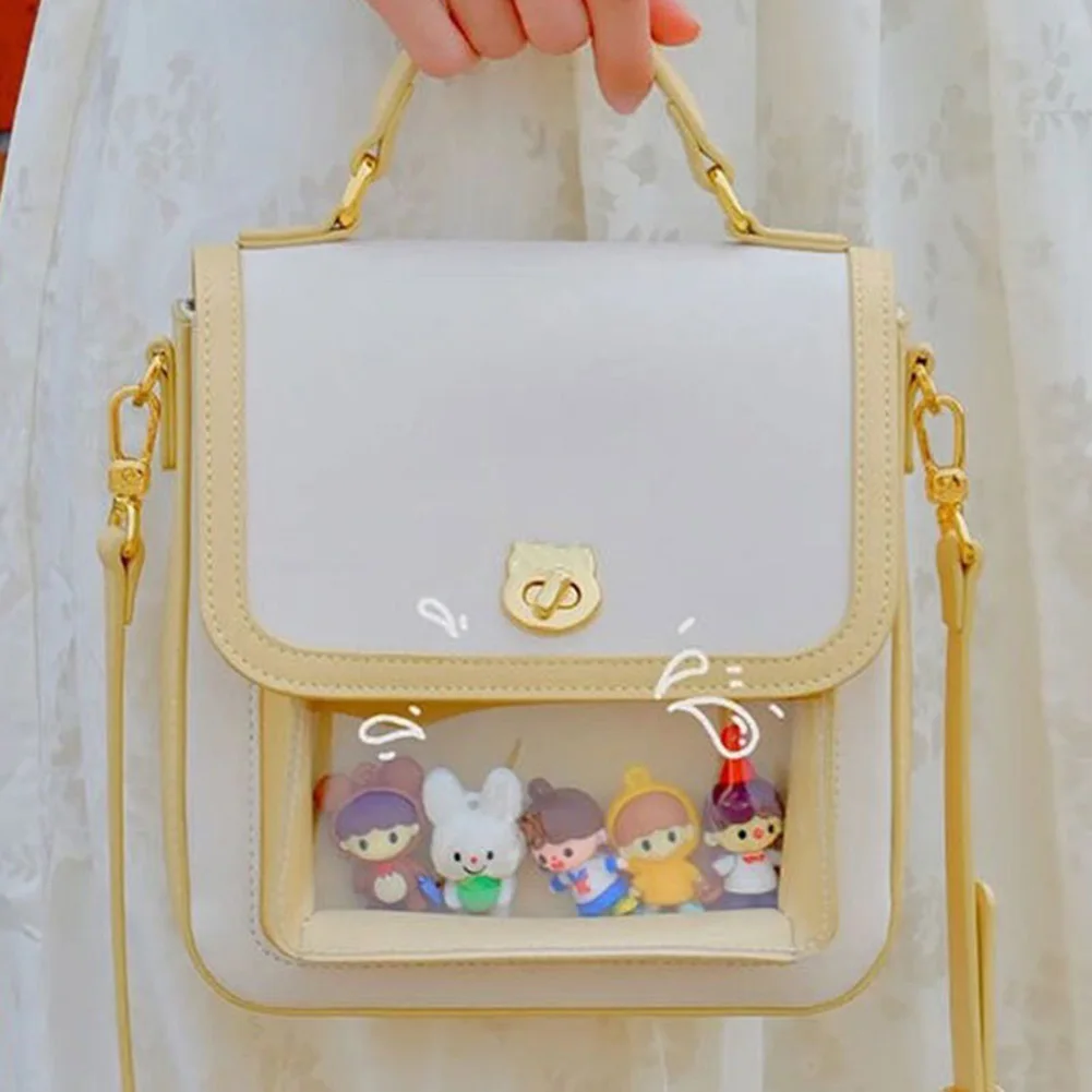 

Cute Doll Cambridge Messenger Bag Women PU Leather Hit Color Niche Designer Sling Crossbody Shoulder Bags