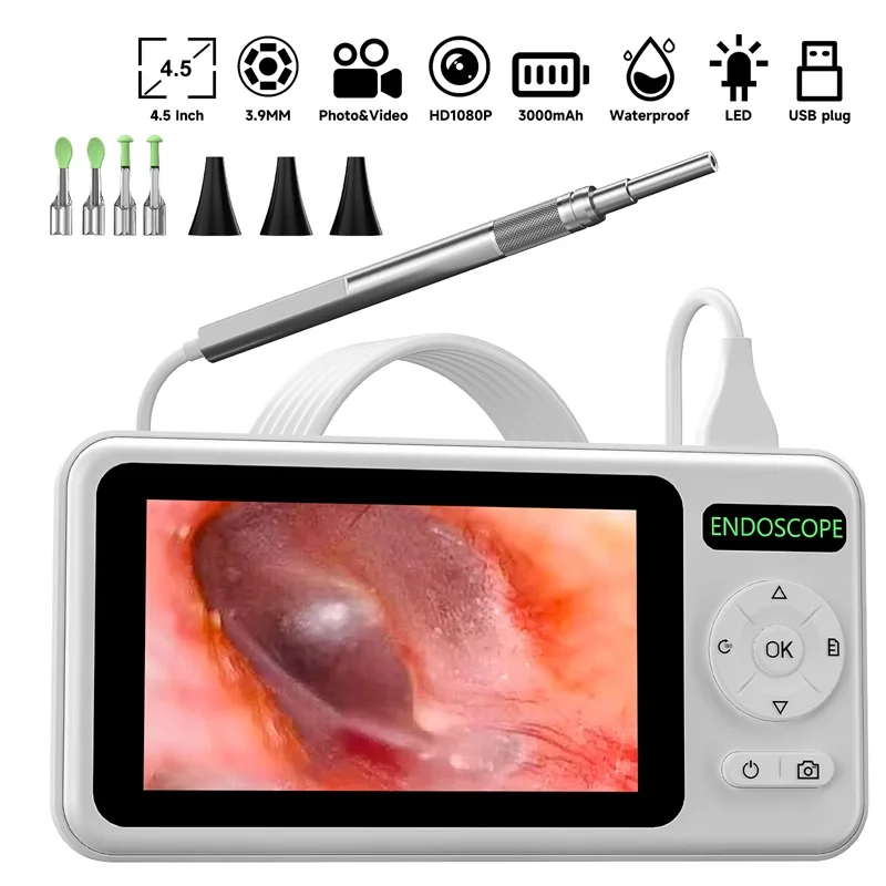 HD 1080P Отоскопическая Камера С Экраном 4 5 Дюйма Объектив 3 9 Мм Устройство Для