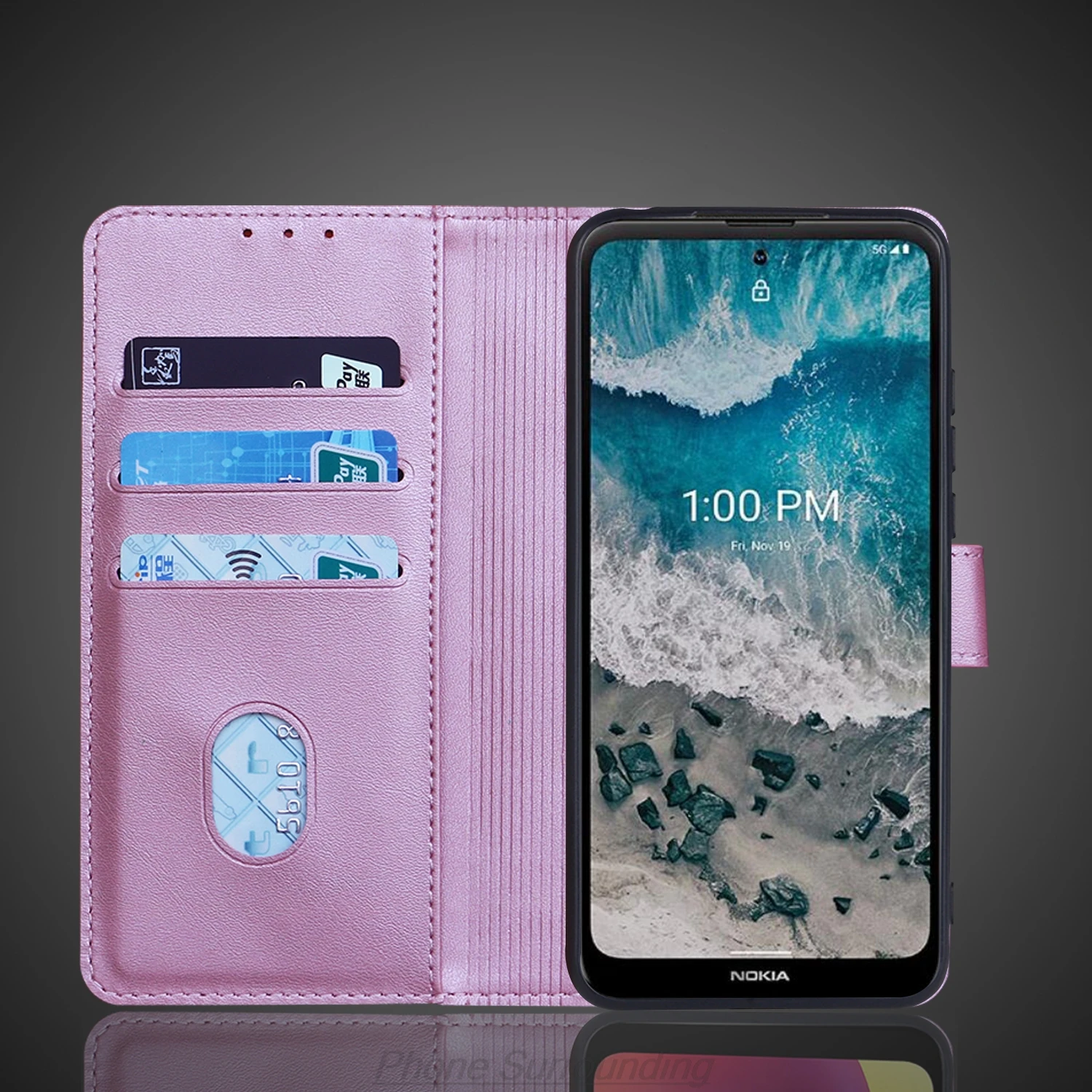 Чехол-кошелек с откидной крышкой из искусственной кожи для Nokia X100 держатель карт