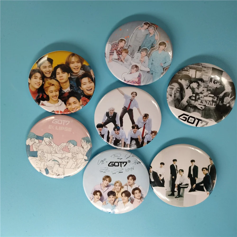 

Оптовая продажа, значки Kpop GOT7, новый альбом, брошь с именем моего имени, значки на булавке для одежды, рюкзака, украшения, подарки, коллекция п...