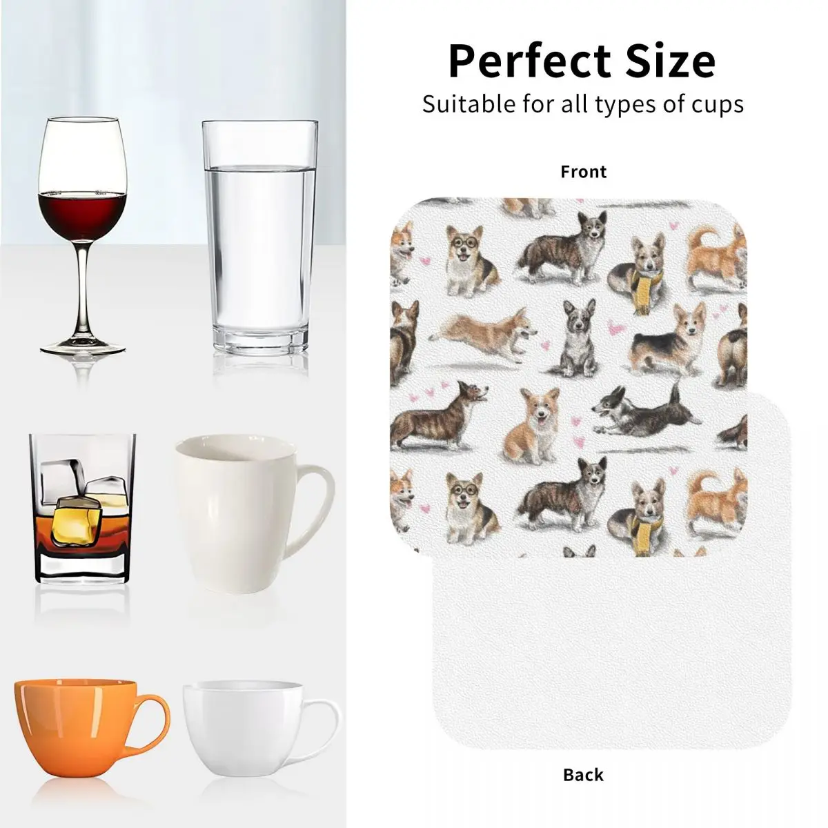 Подставки Corgi подставки из ПВХ и кожи водонепроницаемые изоляционные кофейные