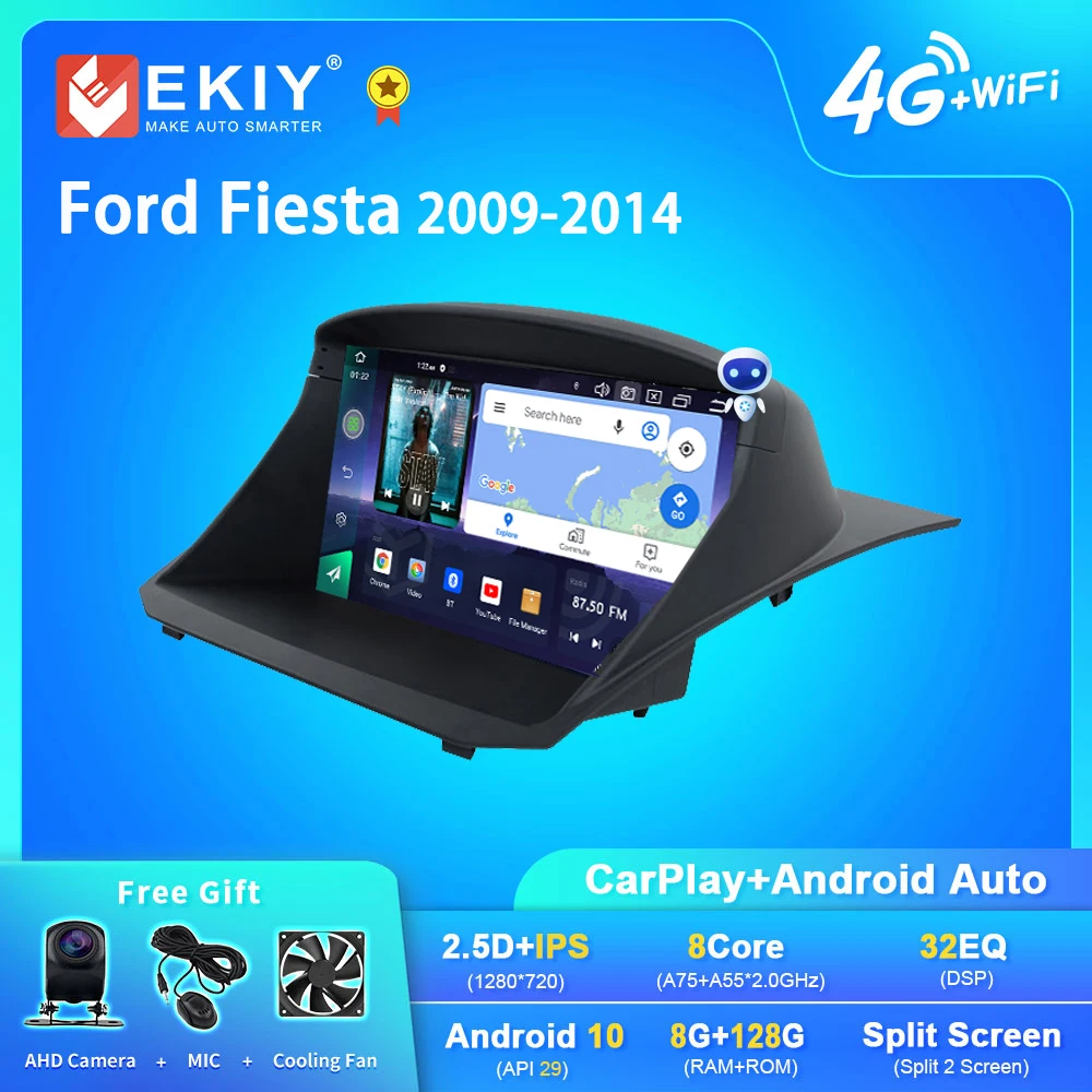 

EKIY S7T Android Car Radio For Ford Fiesta 2009-2014 GPS Navi 1280*720 IPS DSP Carplay Multimedia Player Stereo Tape Recorder