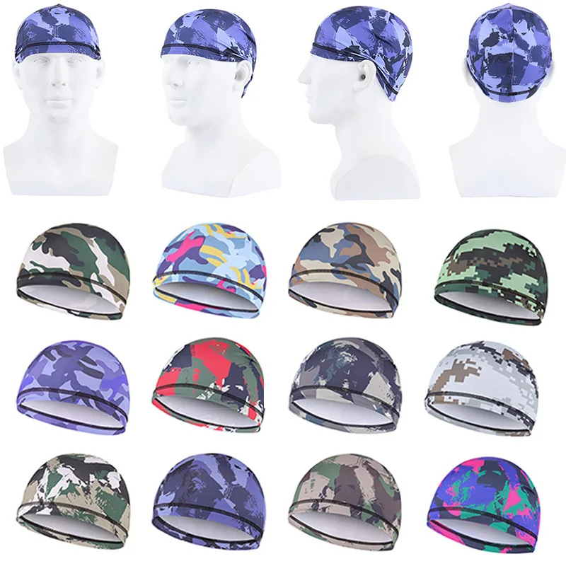 

Men Hat Cycling Cap Printed Skull Beanies Hat Bike Helmet Riding Cap Classic Bicycle Sport Cycling Outdoor Quickly Drying Hat