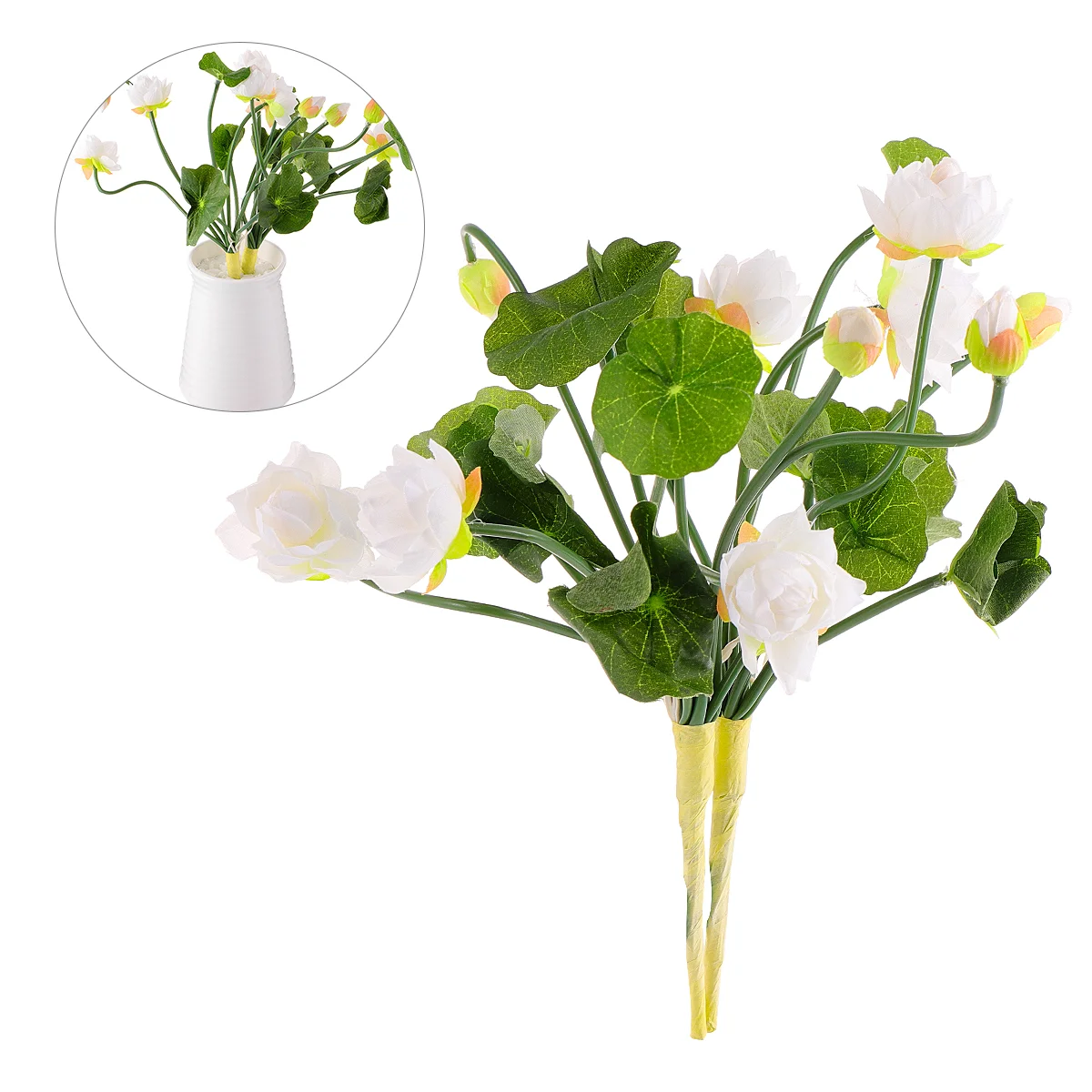 

Flower Artificial Flowers Decor Fake Bouquet Silk Lily Water Stems Stem Faux Arrangement Picks Floral Wedding Home Room Table