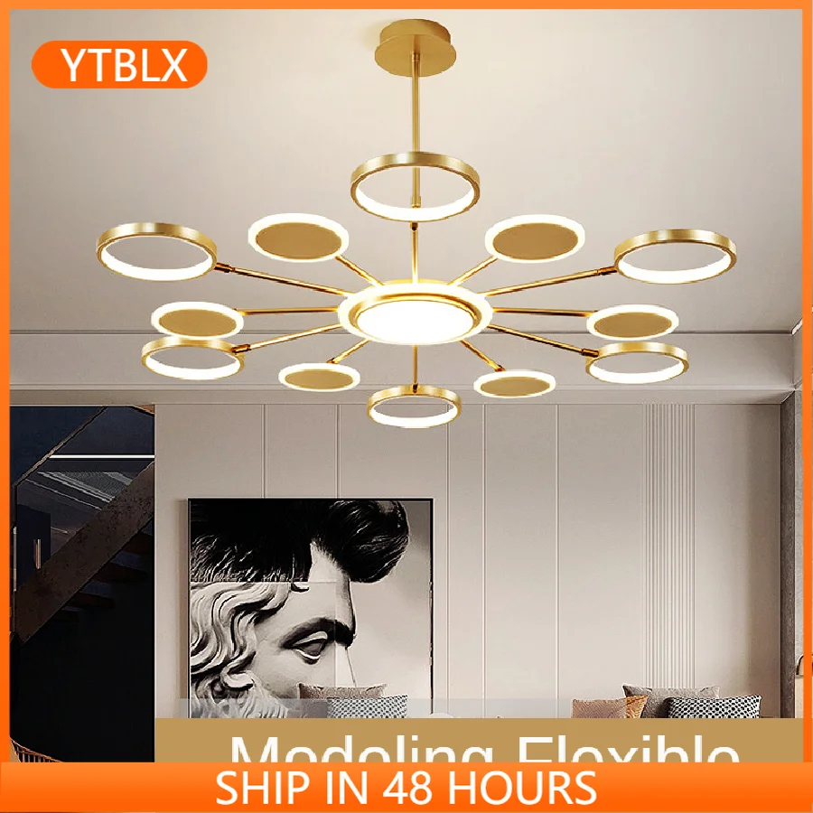 

Modern LED Chandelier Lighting For Living Dining Room Bedroom Luxury With Remote Control Dimmable Home Decor Chandeliers Lamp