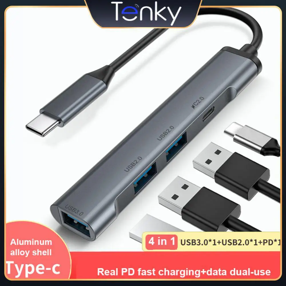 

Type-c Docking Station Usb3.0 2.0 High Speed Usb Multiport Hub 5gbps Aluminum Alloy Computer Accessories Usb C Hub 4 In 1