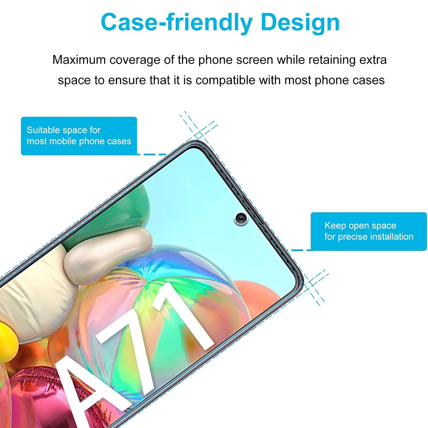 2/4Pcs Screen Protector Glass For Samsung Galaxy A71 Tempered Glass Film