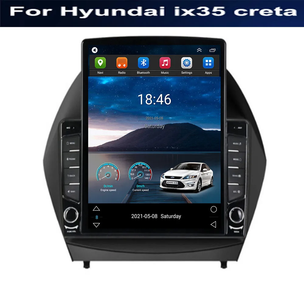 

For Tesla Style 2Din Android 12 Car Radio For Hyundai ix35 creta 2012-2014 Multimedia Video Player GPS Stereo Carplay DSP RDS