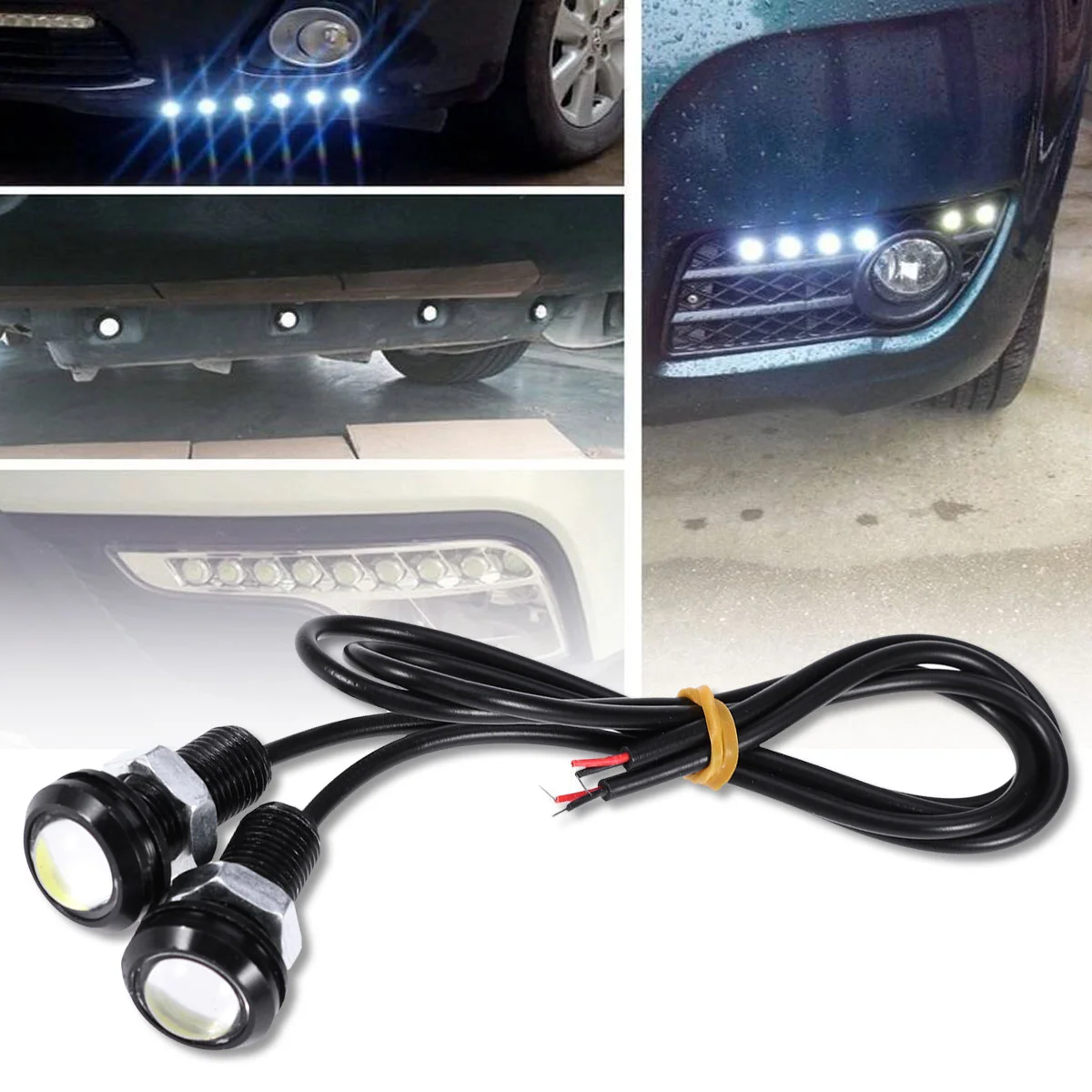 

2 Bright Car Fog Lamp 18mm 9W Eye DRL Daytime Running Back
