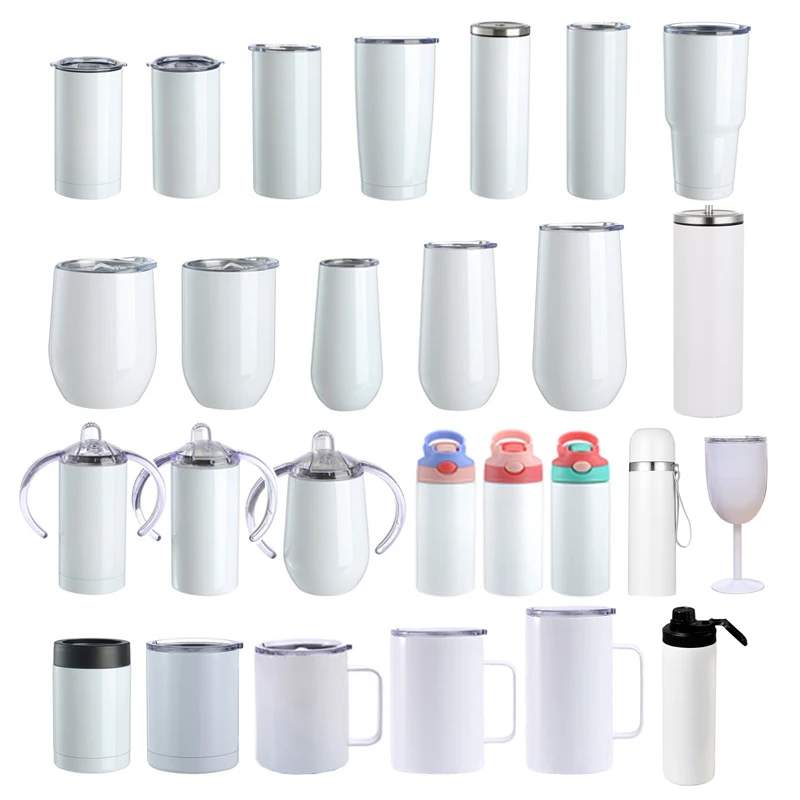 Сублимационная пустая прямая чашка бутылки для воды из нержавеющей стали