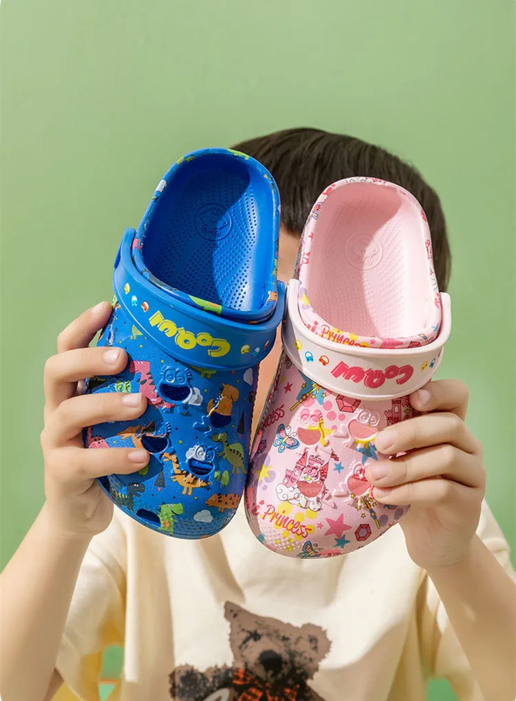 

2022 Cartoon Printing Children's Hole Shoes Boys Girls Four Seasons Beach Sandals Fashion Baby Kids Soft Sole Non-slip Sandals