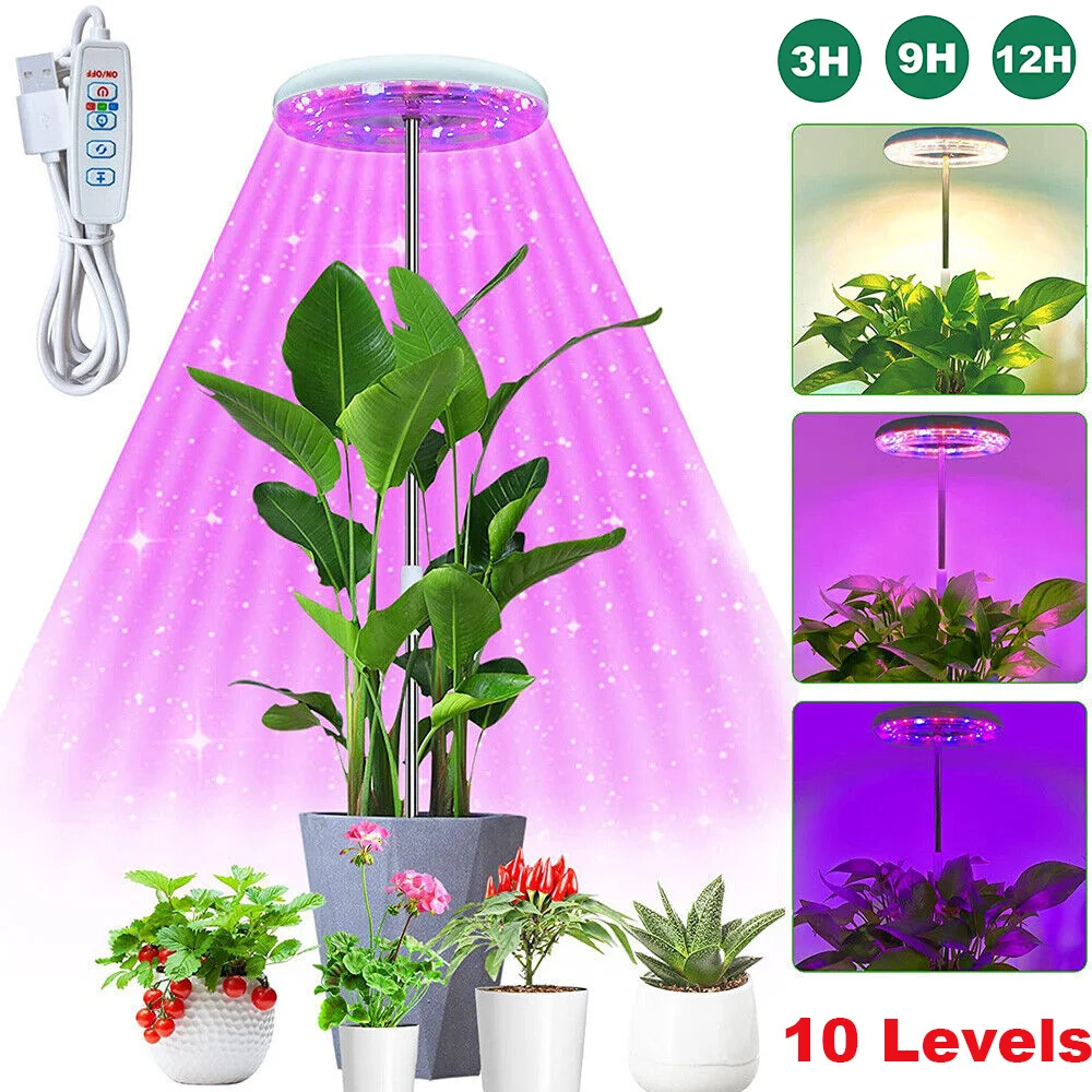S Dimmable Phyto Lamp Height Adjustable Led Grow Lights For Indoor Plants Growth Lighting