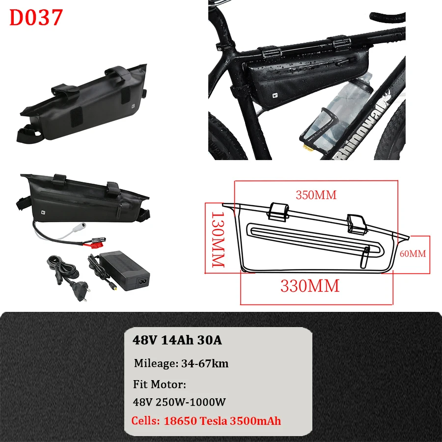 Треугольная батарея 21700 LG 52V 48V 28.8Ah 24Ah 36В 20Ah 72В 19.2Ah Panasonic eBike для 2000W 1500W 1000W 750W 500W