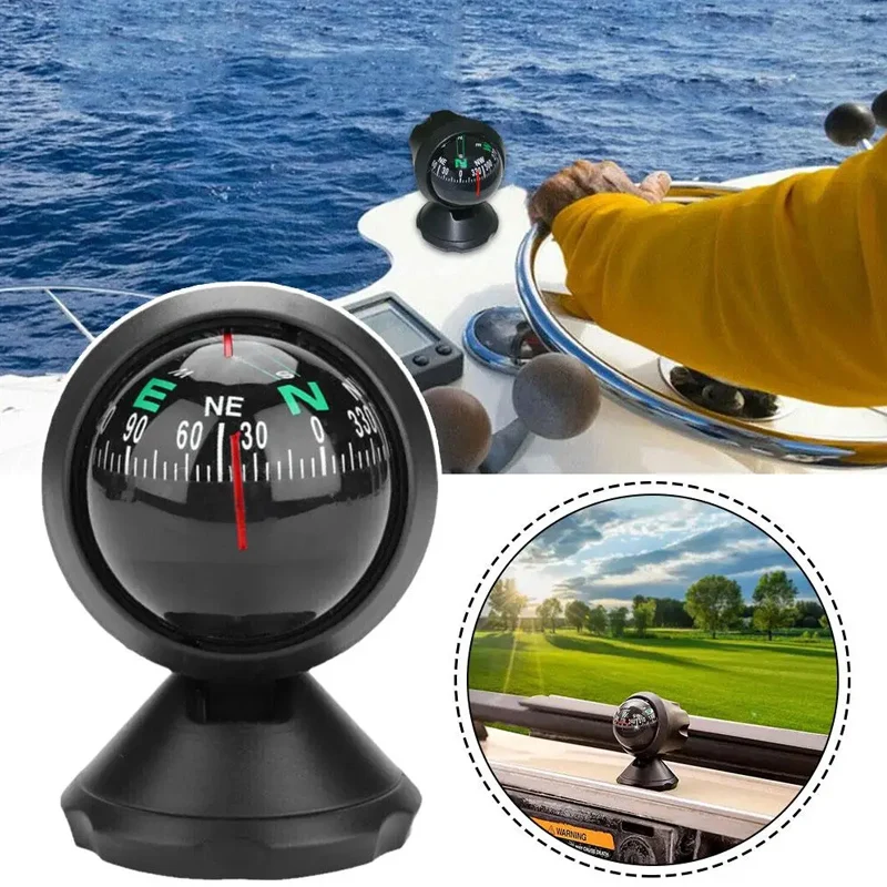 1 шт. автомобильный компас на присоске вращающийся 360 градусов
