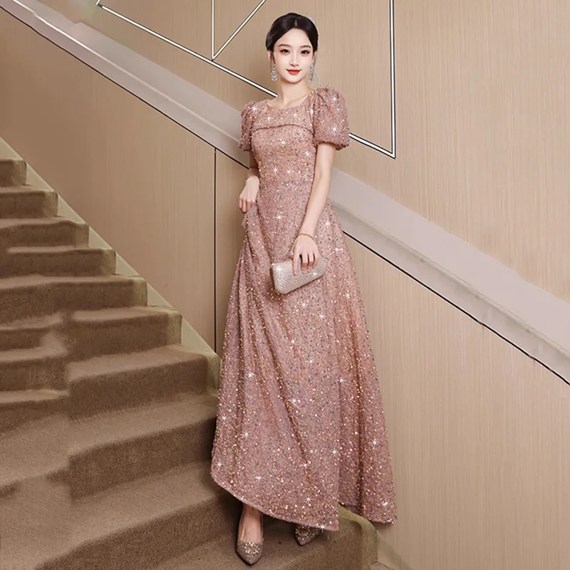 Вечернее платье во французском стиле женское банкетное темперамент достойный