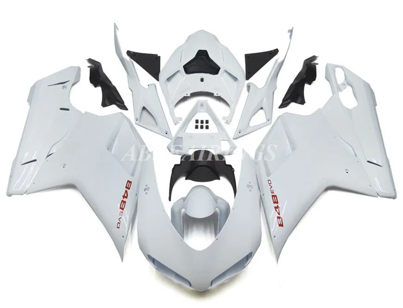 

4Gifts New ABS Motorcycle Fairings Set Body Kit Fit For DUCATI 1198 1098 848 2007 2009 2010 2011 2012 Full Bodywork White
