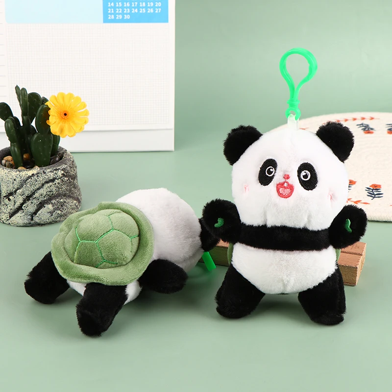 

Cute Panda Turtle Plush Toy Cartoon Pendant Soft Stuffed Doll Keychain Backpack Car Bag Key Ring Decor Kid Gift