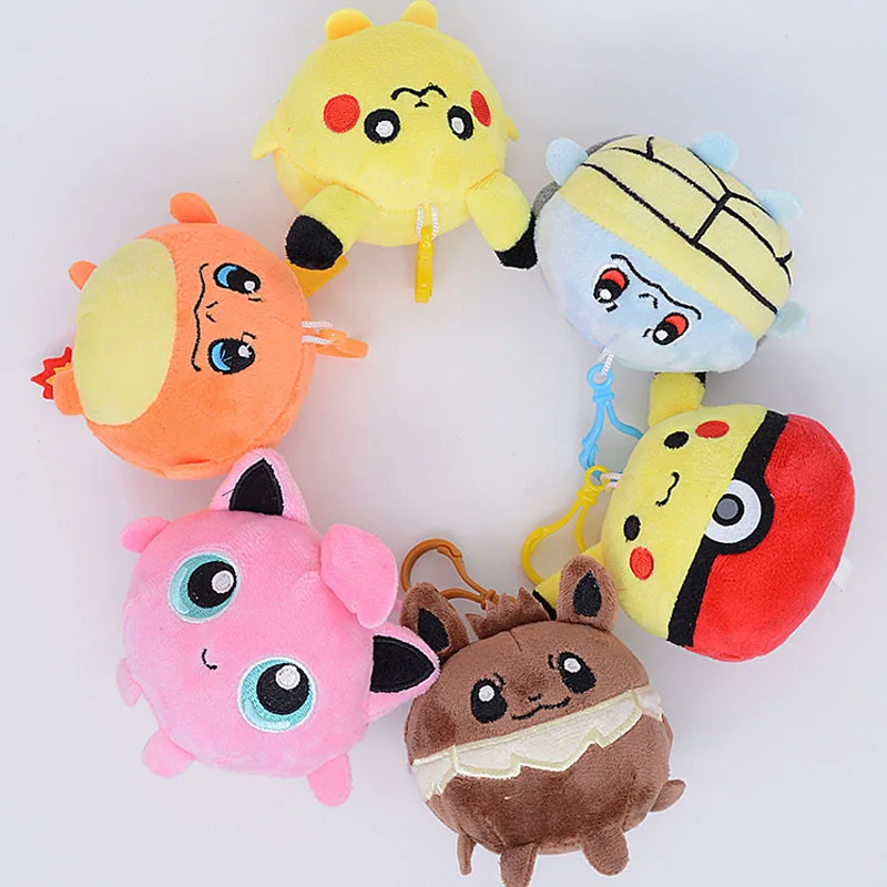 Оптовая продажа 24 шт./лот 4 дюйма карманные животные Пикачу Сквиртл Бульбазавр