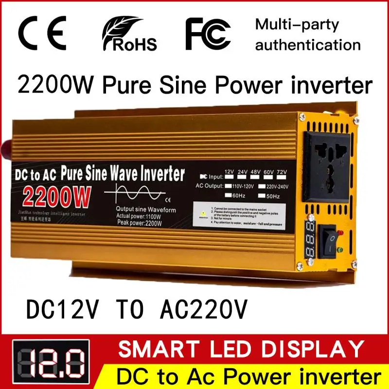 

inverter 12v 220v pure sinus sine wave inverter 12v 220v inverter 12v 220v pure sine 1600W 2200W 3000W DC TO AC voltage convert