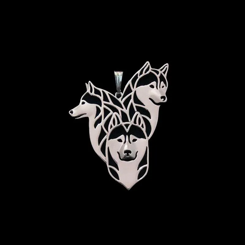 Подвески из сплава Горячая Распродажа, три собаки, семья сибирских хаски, подвески с собаками