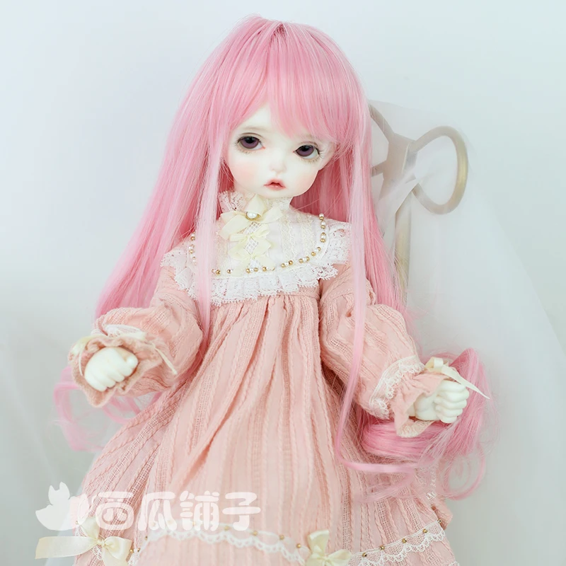 

1/3 BJD Wig Doll High Temperature Pink Mermaid Tail Rolls Wig