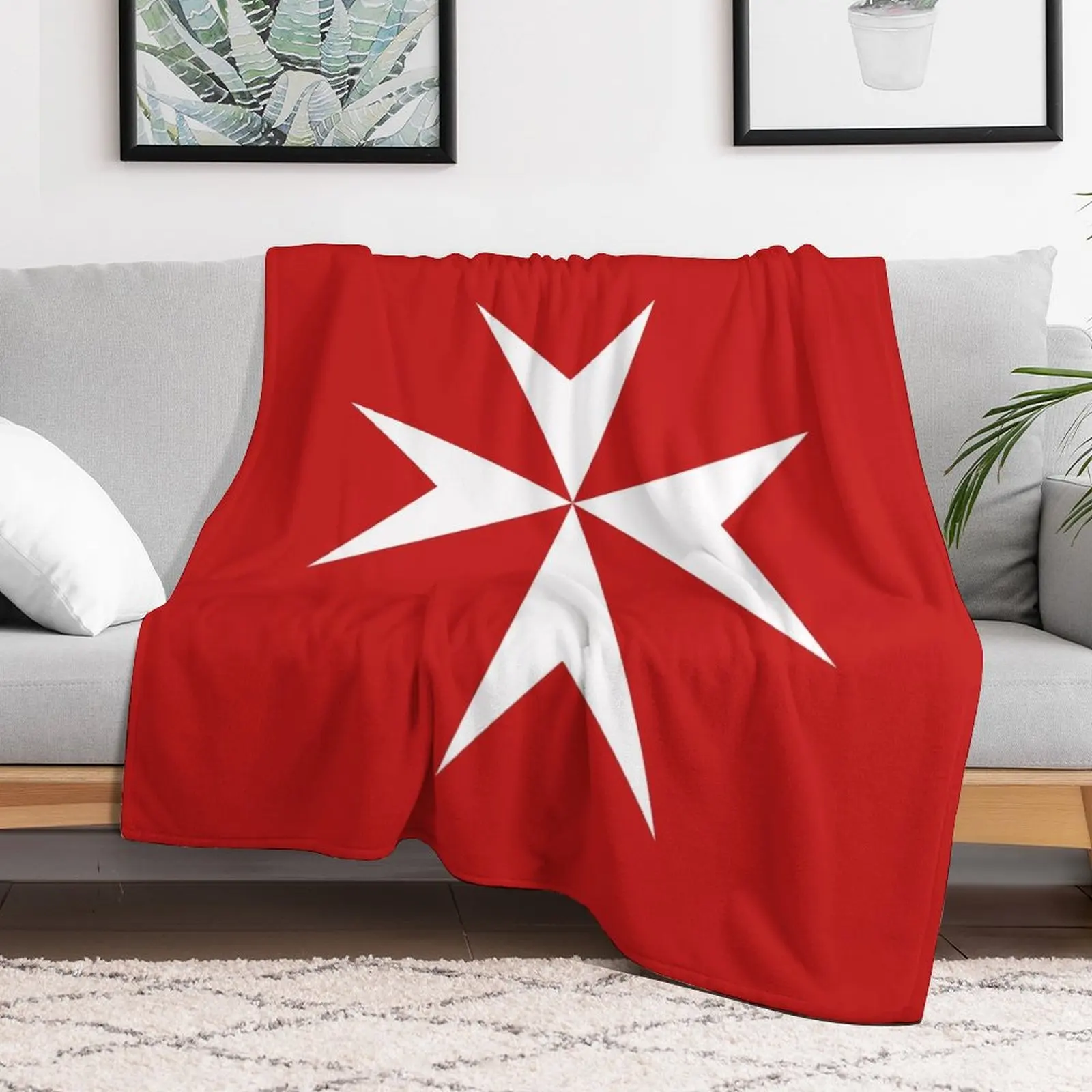 Футболка с Мальтийским флагом плед одеяло для пикника дорожные одеяла
