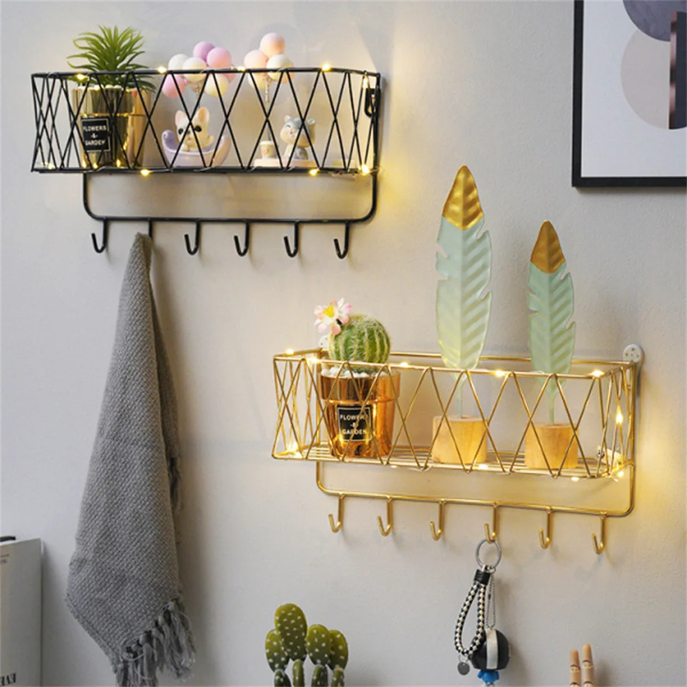 

Стену Key Key Iron На Box Hanger Wall-hung Organizer Rack Shelf Ключница Sundries Shelf Storage Wall Holder Type Decorative Wall