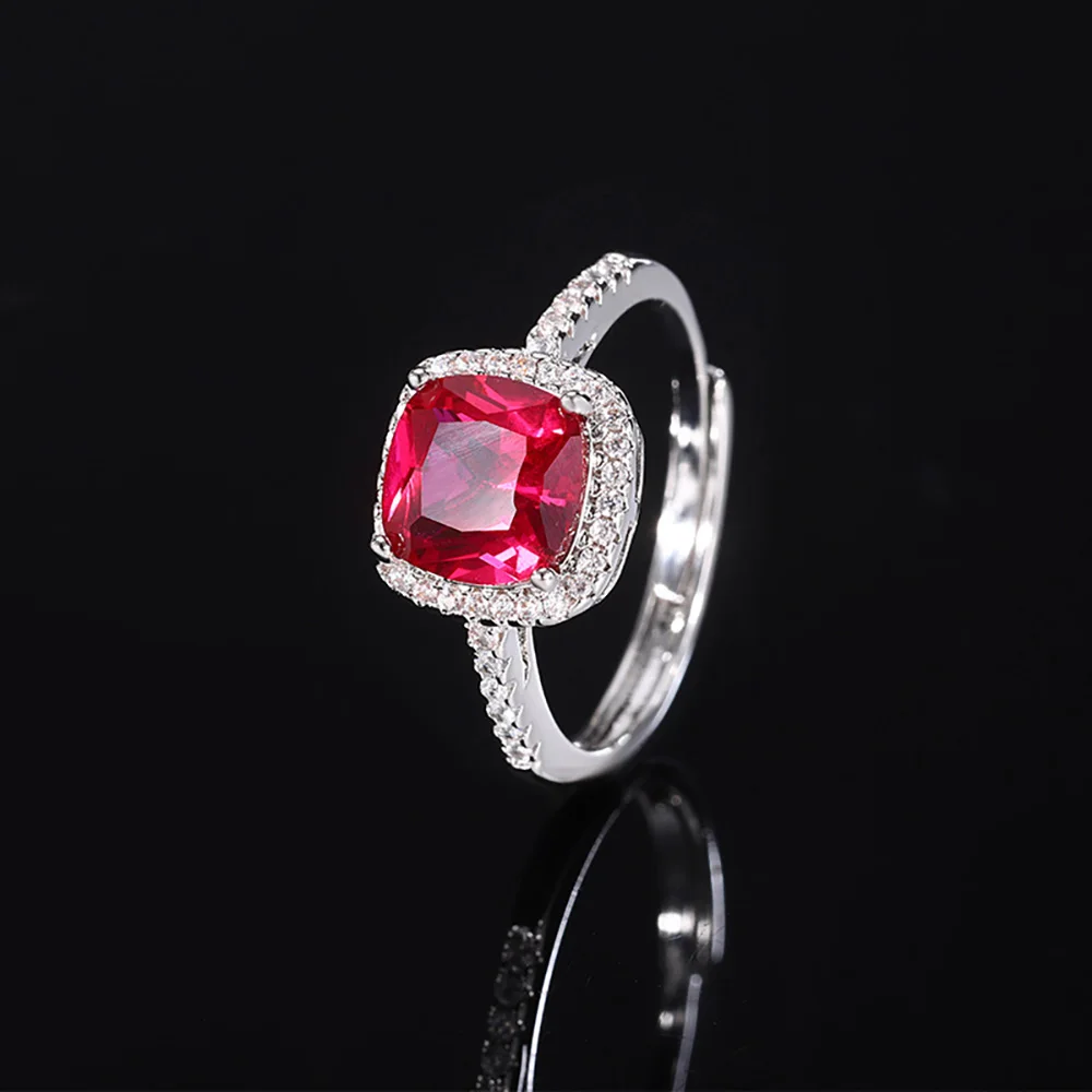 Подвески в стиле ретро 8*8 мм рубиновое ожерелье с драгоценными камнями кулон