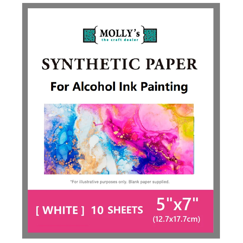 

Спиртовая чернильная бумага, белая, 5x7 дюймов, гладкая синтетическая бумага Yupo для чернил на спиртовой основе, для рисования, творчества
