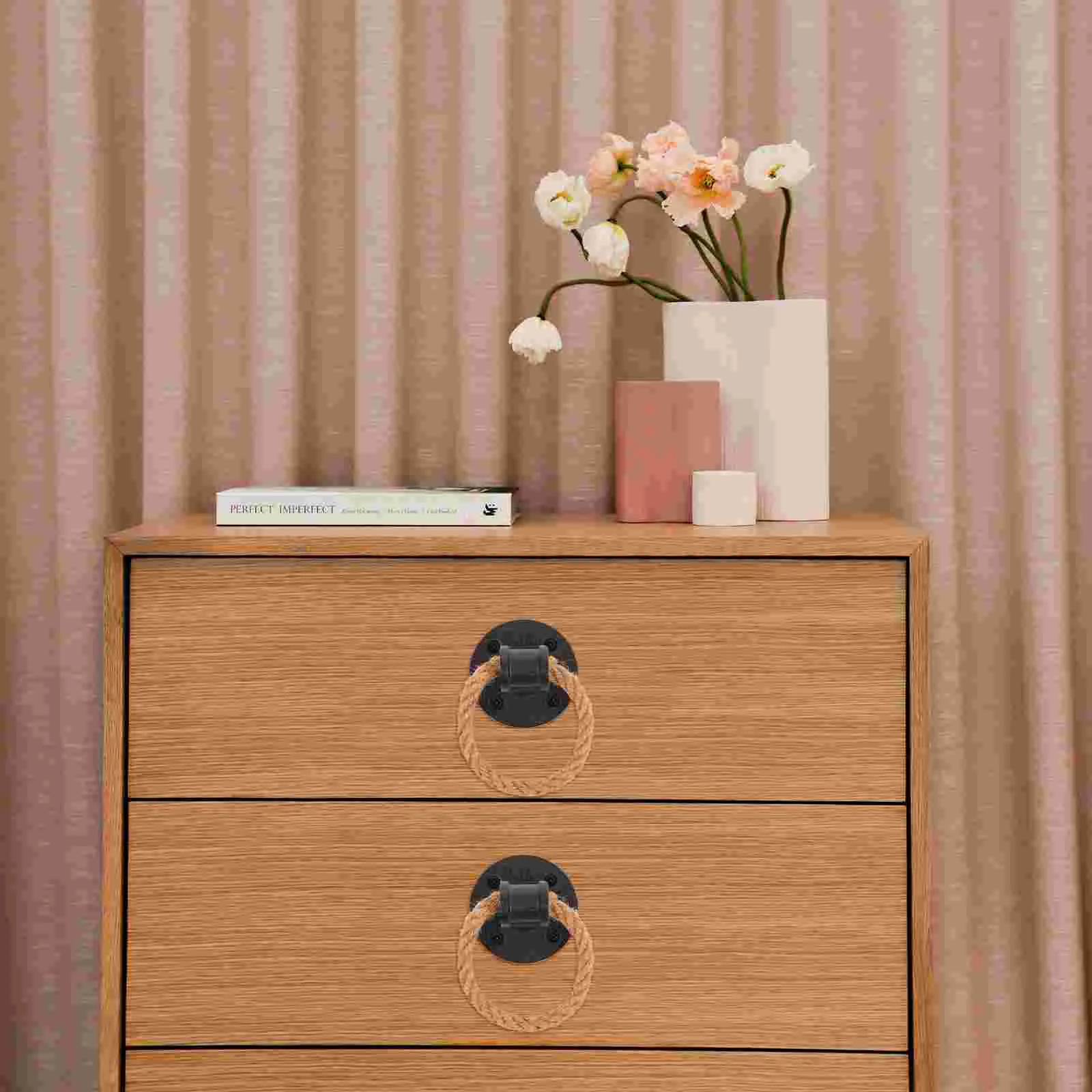 Тяговое кольцо для веревки ящика черные дверные ручки комода железные