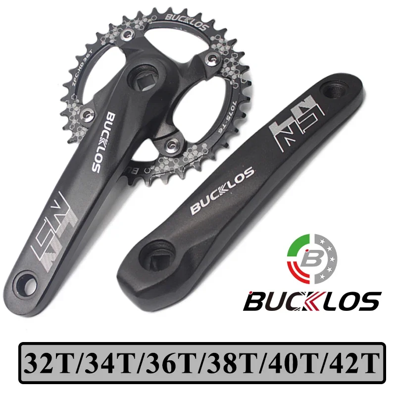BUCKLOS 104BCD MTB кривошипная система 32/34/36/38/40/42T фотоэлемент из алюминиевого сплава