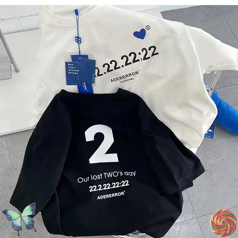 

2022 Feb 22 22 22 The Blue Day Ader Error White Black T-shirt