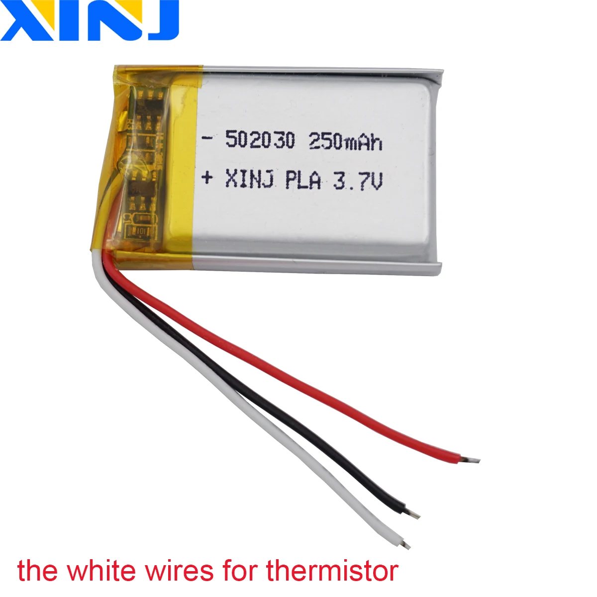 

3.7V 250 mAh 502030 Rechargeable Polymer Li Lithium Lipo Battery 3 Wires Thermistor For Bluetooth GPS Driving Recorder 052030