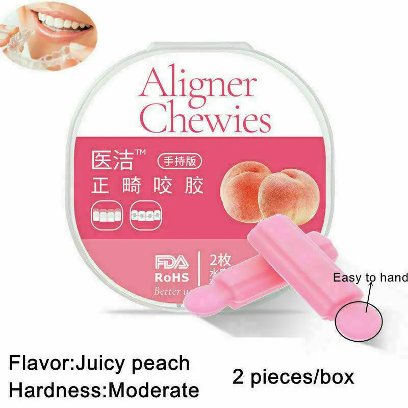 

Dental Aligner Chewies Mouth Tray Seater Clear Invisable Brace Exercise Masseter Muscle 5Flavors