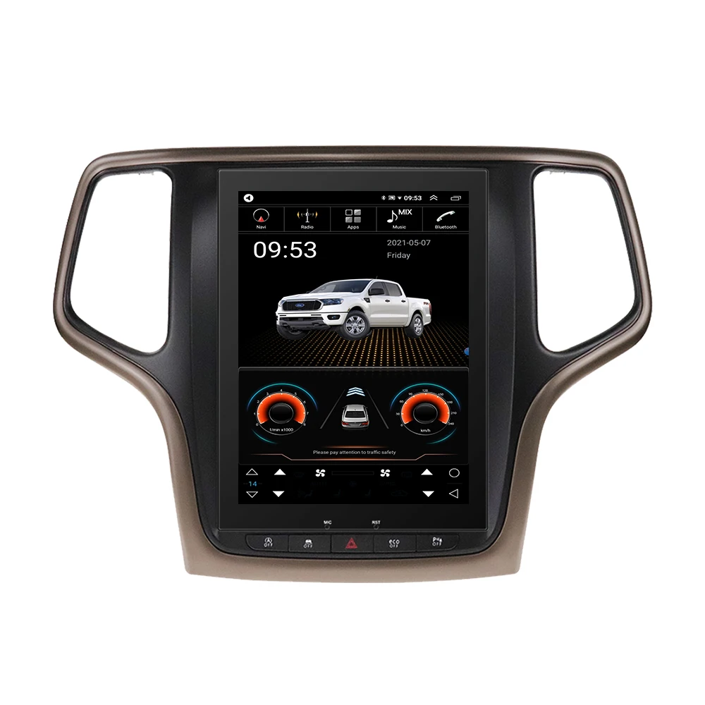 Для Jeep Grand Cherokee WK2 2014-2017 Android Tesla Style Автомобильная аудиосистема с GPS-навигацией для