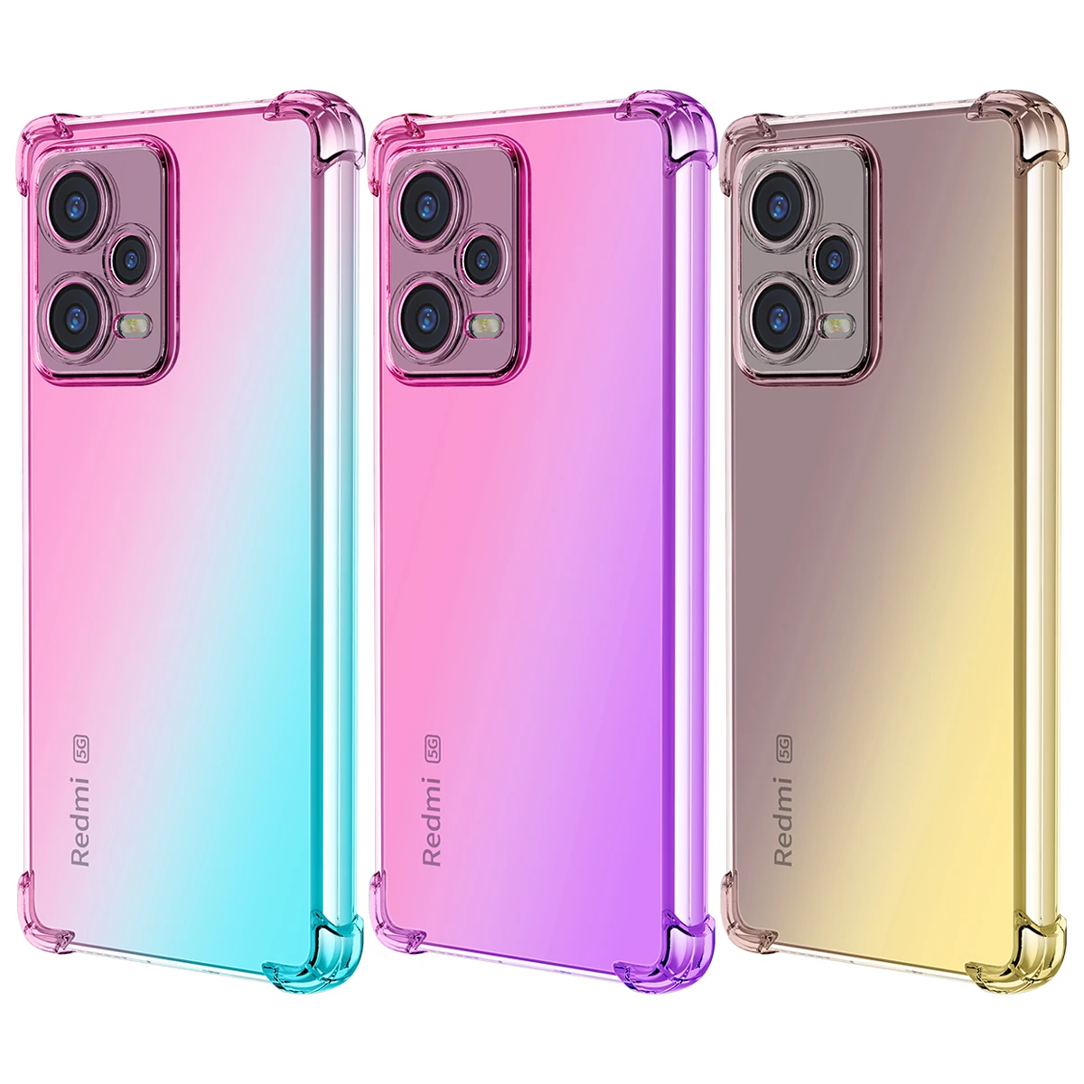 

Case for Redmi Note 12 Pro+ / Note 12 Pro / Note 12 Explorer Cute Gradient Phone Slim Anti Scratch Flexible TPU Protective Cover