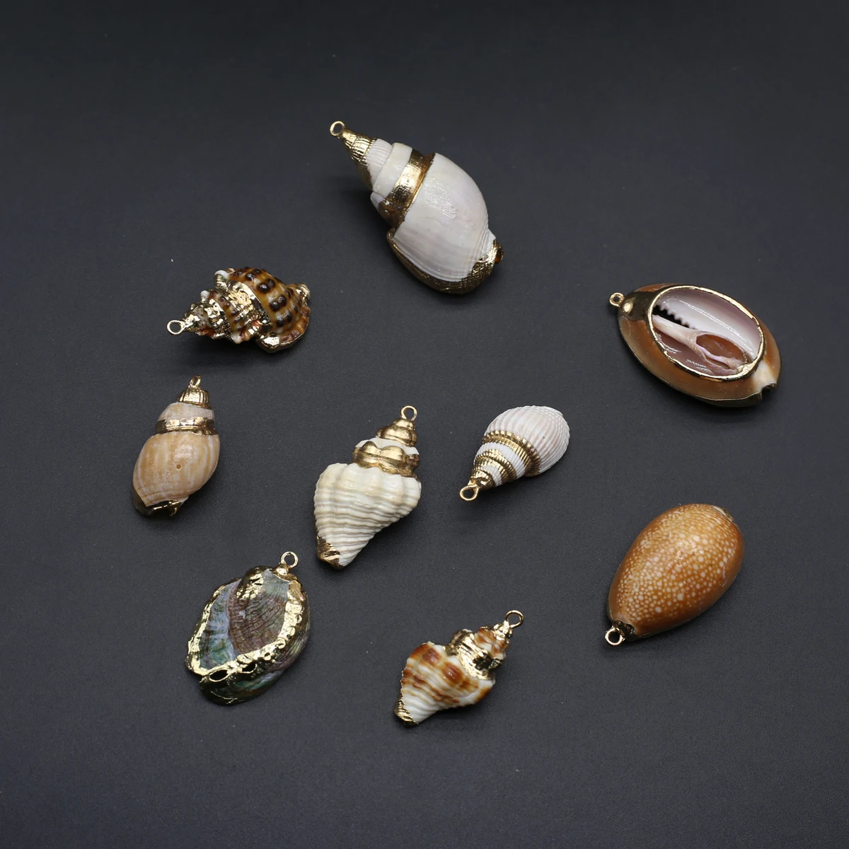 4 шт. натуральные металлические украшения для морских раковин крошечные раковины Cowire оболочки бусы украшение кулон для самостоятельного изготовления ювелирных изделий Аксессуары
